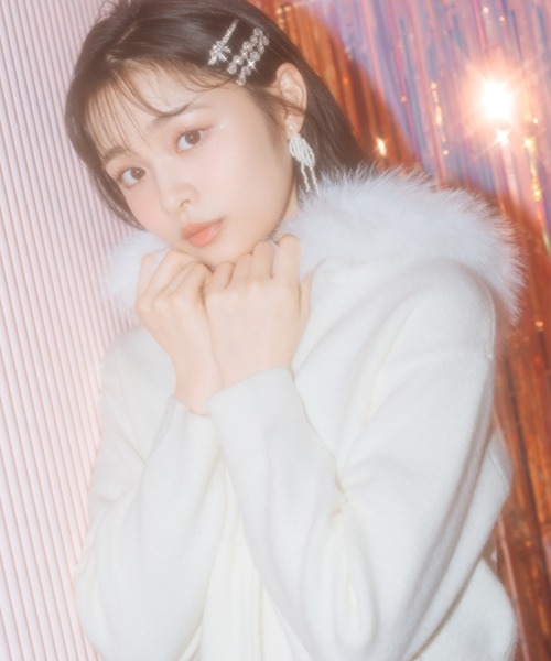 WILLSELECTION(ウィルセレクション)の「フードファーニットパーカー(パーカー・レディース・オフホワイト/ブラック/モカ/グレー・FREE)」の1枚目の写真