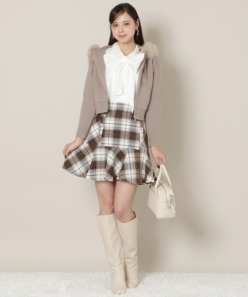 WILLSELECTION(ウィルセレクション)の「フードファーニットパーカー(パーカー・レディース・オフホワイト/ブラック/モカ/グレー・FREE)」の8枚目の写真