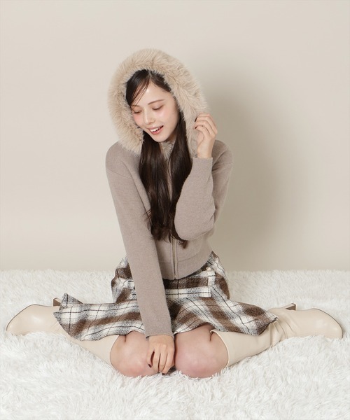 WILLSELECTION(ウィルセレクション)の「フードファーニットパーカー(パーカー・レディース・オフホワイト/ブラック/モカ/グレー・FREE)」の9枚目の写真