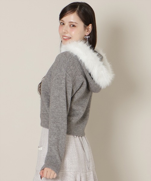 WILLSELECTION(ウィルセレクション)の「フードファーニットパーカー(パーカー・レディース・オフホワイト/ブラック/モカ/グレー・FREE)」の12枚目の写真