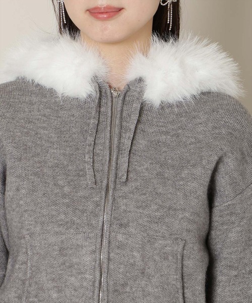 WILLSELECTION(ウィルセレクション)の「フードファーニットパーカー(パーカー・レディース・オフホワイト/ブラック/モカ/グレー・FREE)」の13枚目の写真