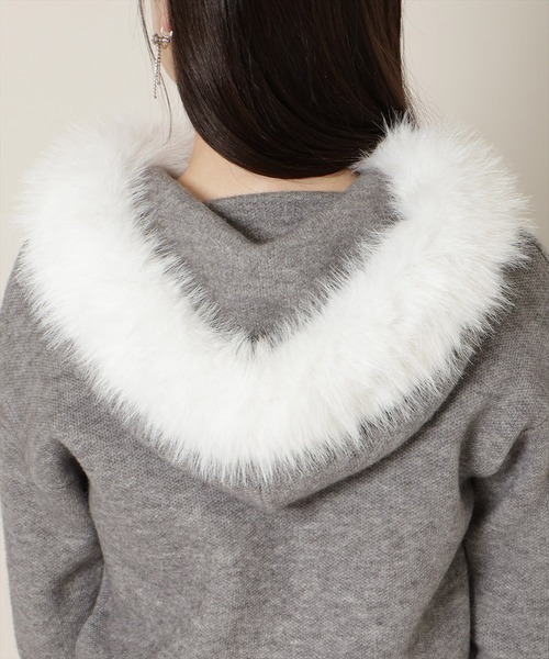 WILLSELECTION(ウィルセレクション)の「フードファーニットパーカー(パーカー・レディース・オフホワイト/ブラック/モカ/グレー・FREE)」の15枚目の写真