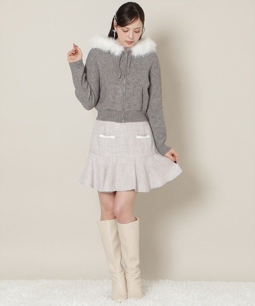 WILLSELECTION(ウィルセレクション)の「フードファーニットパーカー(パーカー・レディース・オフホワイト/ブラック/モカ/グレー・FREE)」の16枚目の写真