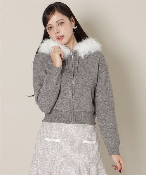 WILLSELECTION(ウィルセレクション)の「フードファーニットパーカー(パーカー・レディース・オフホワイト/ブラック/モカ/グレー・FREE)」の10枚目の写真