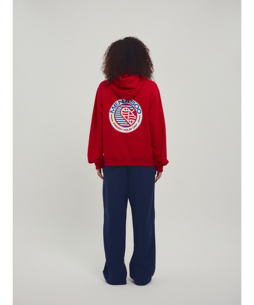 MENASOO(ミナス)の「Menasoo Hearttrack Hoodie_Red(パーカー・レディース・レッド・1/2)」の4枚目の写真