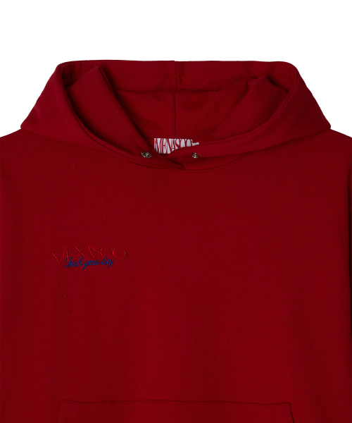 MENASOO(ミナス)の「Menasoo Hearttrack Hoodie_Red(パーカー・レディース・レッド・1/2)」の7枚目の写真