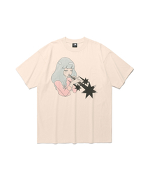ガールブロウイングシンボルビッグビッグTシャツ_ベージュ(NG2FMUT545A)