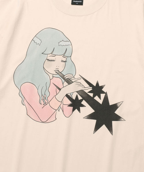 NICE GHOST CLUB(ナイスゴーストクラブ)の「ガールブロウイングシンボルビッグビッグTシャツ_ベージュ(NG2FMUT545A)(Tシャツ/カットソー・レディース・その他・S/M)」の4枚目の写真