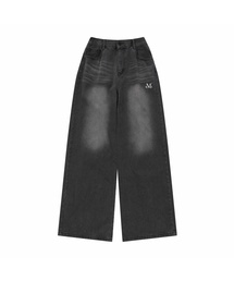 マヨルカワイドデニム半バンディングウォッシングジーンズ 男女共用 (3カラー)
