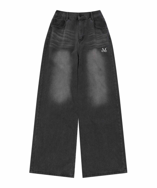 MUCENT(ムセント)の「マヨルカワイドデニム半バンディングウォッシングジーンズ 男女共用 (3カラー)(デニムパンツ・レディース・ライトグレー/ライトブルー/ブラック・SMALL/S/M/L/2XL/XL)」の18枚目の写真