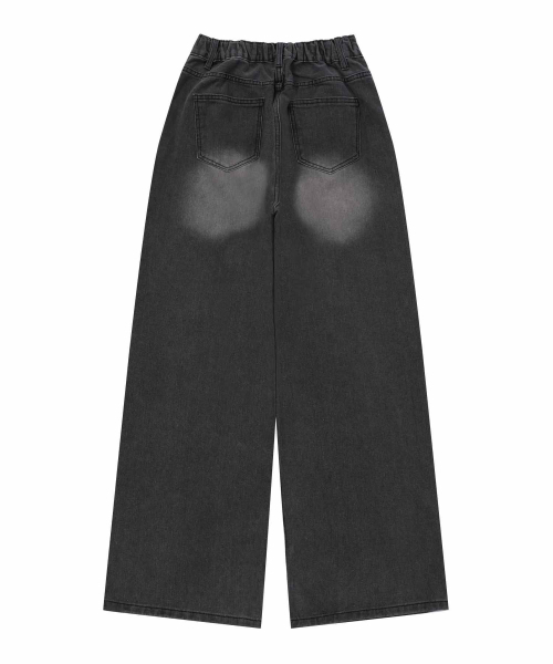 MUCENT(ムセント)の「マヨルカワイドデニム半バンディングウォッシングジーンズ 男女共用 (3カラー)(デニムパンツ・レディース・ライトグレー/ライトブルー/ブラック・SMALL/S/M/L/2XL/XL)」の19枚目の写真
