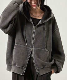 Alfred Alex | 【Alfred Alex】ヴィンテージ加工 グラデーション オーバーサイズ ダブルジップ ダンボール パーカー(パーカー)