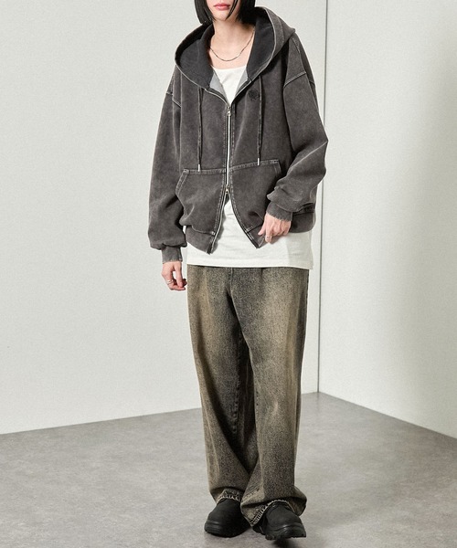 セール】【Alfred Alex】ヴィンテージ加工 グラデーション オーバー