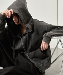 セール】メンズのパーカー（ブラック/黒色系・ジップアップ