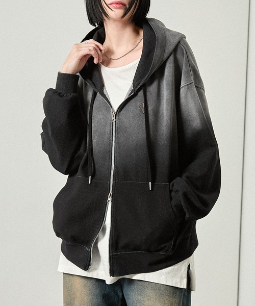 Alfred Alex】ヴィンテージ加工 グラデーション オーバーサイズ ダブル