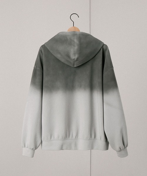 Alfred Alex（アルフレッドアレックス）の「【Alfred Alex】ヴィンテージ加工 グラデーション オーバーサイズ ダブルジップ ダンボール パーカー（パーカー・メンズ・グレー/グレー系/ブラック/ダークブラウン/ブラック系・M/L）」の16枚目の写真