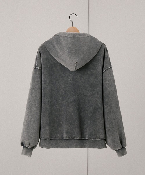 Alfred Alex（アルフレッドアレックス）の「【Alfred Alex】ヴィンテージ加工 グラデーション オーバーサイズ ダブルジップ ダンボール パーカー（パーカー・メンズ・グレー/グレー系/ブラック/ダークブラウン/ブラック系・M/L）」の9枚目の写真