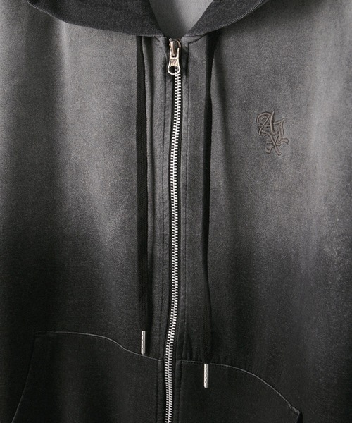 Alfred Alex（アルフレッドアレックス）の「【Alfred Alex】ヴィンテージ加工 グラデーション オーバーサイズ ダブルジップ ダンボール パーカー（パーカー・メンズ・グレー/グレー系/ブラック/ダークブラウン/ブラック系・M/L）」の19枚目の写真