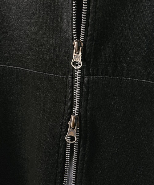 Alfred Alex（アルフレッドアレックス）の「【Alfred Alex】ヴィンテージ加工 グラデーション オーバーサイズ ダブルジップ ダンボール パーカー（パーカー・メンズ・グレー/グレー系/ブラック/ダークブラウン/ブラック系・M/L）」の20枚目の写真