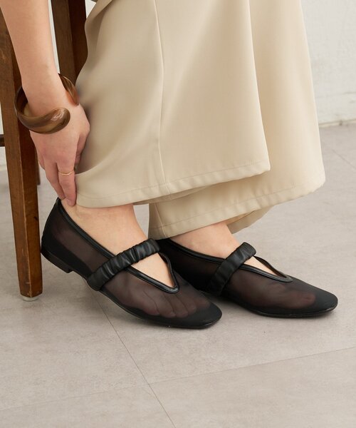 Omekashi（オメカシ）の「メッシュフラットシューズ（パンプス・レディース・ベージュ/ブラック・SMALL/MEDIUM/LARGE）」の13枚目の写真