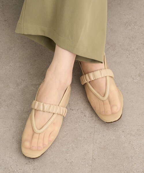 Omekashi（オメカシ）の「メッシュフラットシューズ（パンプス・レディース・ベージュ/ブラック・SMALL/MEDIUM/LARGE）」の12枚目の写真