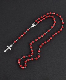Revo.（レボ）の「ビーズ ロングネックレス ゴシック ロザリオネックレス 十字架 クロス（ネックレス）」