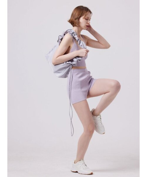 AYIHOLIC CASHMERE(アイホリックカシミア)の「Frill strap shine bag(ショルダーバッグ・レディース・ブラック・FREE)」の4枚目の写真