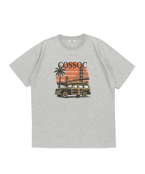 COSO(コソ)の「アイライクトラベル 半袖Tシャツ(GREY)(Tシャツ/カットソー・レディース・グレー・M/L/S)」の1枚目の写真