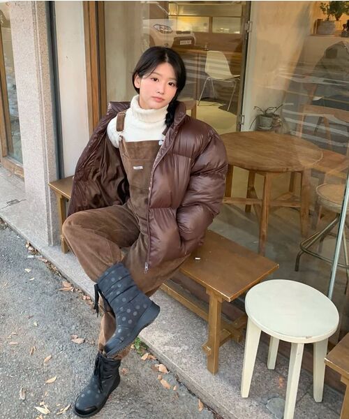 RONRON(ロンロン)の「BACK HEART POCKET CORDUROY OVERALLS BROWN(サロペット/オーバーオール・レディース・その他・FREE)」の6枚目の写真