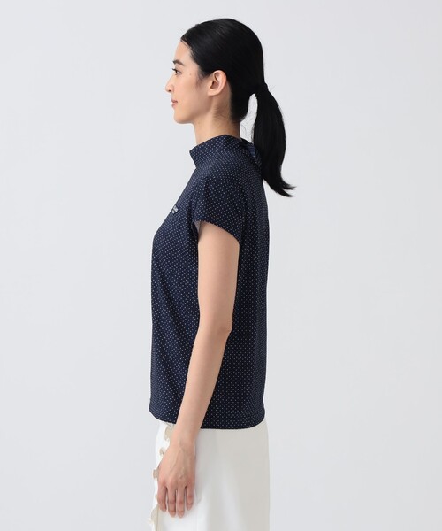 BEAMS GOLF（ビームスゴルフ）の「PURPLE LABEL / ドット柄 モックネックシャツ（Tシャツ/カットソー・レディース・ネイビー/グリーン・MEDIUM/SMALL/LARGE）」の13枚目の写真