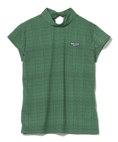 BEAMS GOLF（ビームスゴルフ）の「PURPLE LABEL / ドット柄 モックネックシャツ（Tシャツ/カットソー・レディース・ネイビー/グリーン・MEDIUM/SMALL/LARGE）」の16枚目の写真