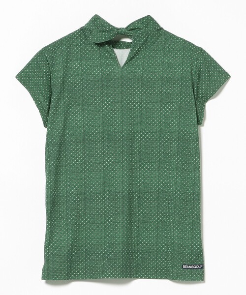 BEAMS GOLF（ビームスゴルフ）の「PURPLE LABEL / ドット柄 モックネックシャツ（Tシャツ/カットソー・レディース・ネイビー/グリーン・MEDIUM/SMALL/LARGE）」の17枚目の写真