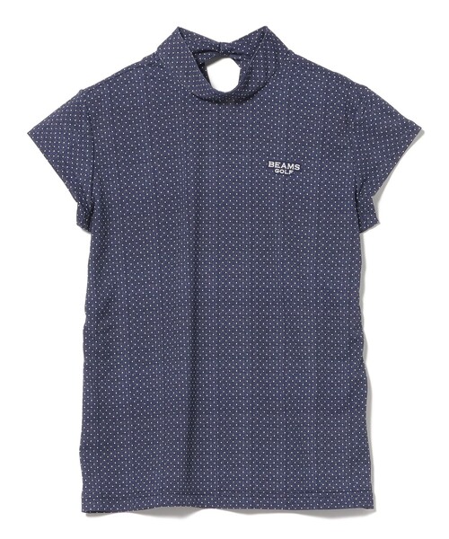 BEAMS GOLF（ビームスゴルフ）の「PURPLE LABEL / ドット柄 モックネックシャツ（Tシャツ/カットソー・レディース・ネイビー/グリーン・MEDIUM/SMALL/LARGE）」の19枚目の写真