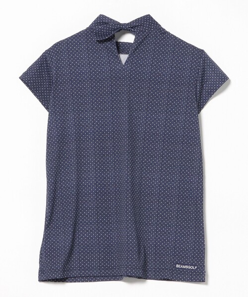 BEAMS GOLF（ビームスゴルフ）の「PURPLE LABEL / ドット柄 モックネックシャツ（Tシャツ/カットソー・レディース・ネイビー/グリーン・MEDIUM/SMALL/LARGE）」の22枚目の写真
