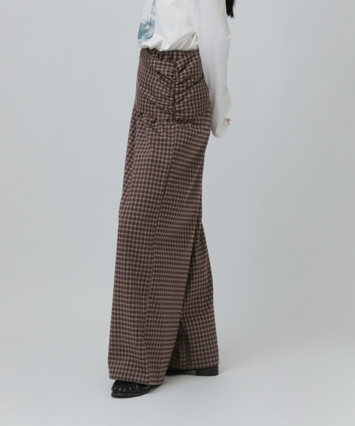 LEPSIM（レプシィム）の「サッシュベルトチェックパンツ　638766（その他パンツ・レディース・ネイビー/ブラウン・FREE）」の3枚目の写真