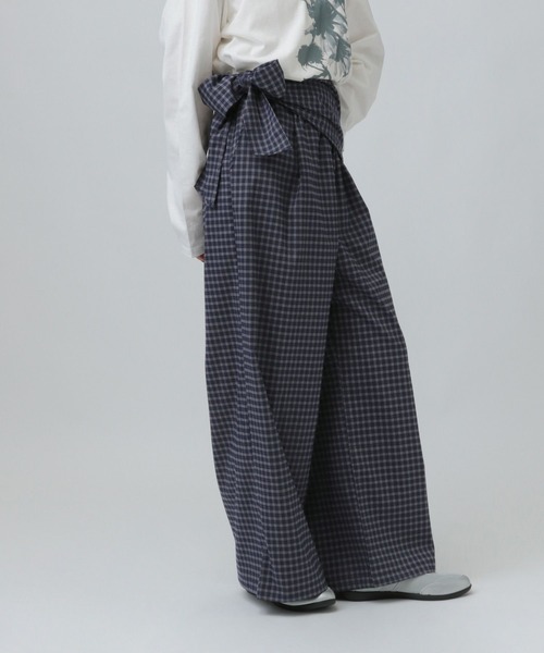 LEPSIM（レプシィム）の「サッシュベルトチェックパンツ　638766（その他パンツ・レディース・ネイビー/ブラウン・FREE）」の9枚目の写真