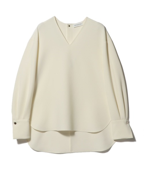 ESTNATION（エストネーション）の「ESTNATION / ダブルクロスVネックブラウス（シャツ/ブラウス・レディース・ネイビー/オフホワイト・38/36）」の21枚目の写真