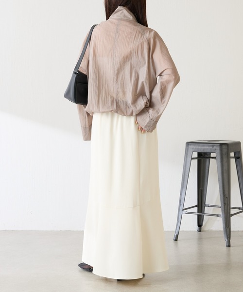 COLLAGE GALLARDAGALANTE（コラージュガリャルダガランテ）の「パッカブルスタンドネックブルゾン（マウンテンパーカー・レディース・グレー/ホワイト/ブラウン・FREE）」の22枚目の写真