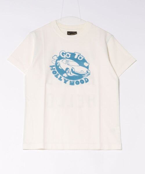 GO TO HOLLYWOOD（ゴートゥーハリウッド）の「HELLO Tee（Tシャツ/カットソー・レディース・グレー/ホワイト・L/M）」の5枚目の写真