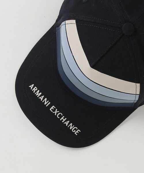 ARMANI EXCHANGE(アルマーニエクスチェンジ)の「【A|X アルマーニ エクスチェンジ】グラデーションテープディテール キャップ(キャップ・メンズ・ダークネイビー・FREE)」の3枚目の写真