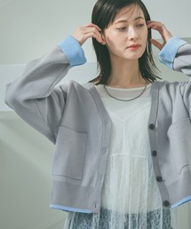 LAKOLE | 配色Vネックカーディガン / 648319(カーディガン/ボレロ)