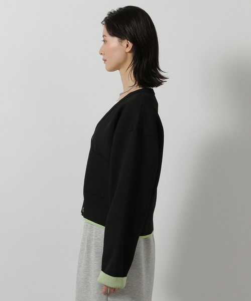 LAKOLE（ラコレ）の「配色Vネックカーディガン / 648319（カーディガン/ボレロ・レディース・イエロー/ベージュ/グレー/ブラック・FREE）」の14枚目の写真