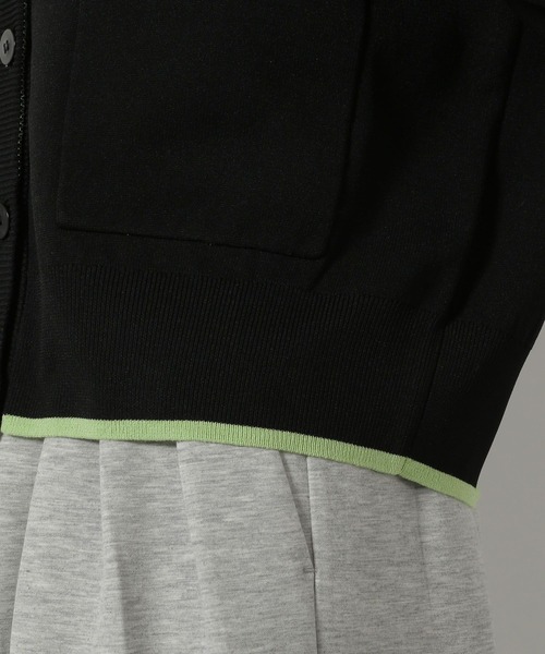 LAKOLE（ラコレ）の「配色Vネックカーディガン / 648319（カーディガン/ボレロ・レディース・イエロー/ベージュ/グレー/ブラック・FREE）」の18枚目の写真