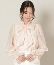 WILLSELECTION（ウィルセレクション）の「フリルスリーブシアーボウタイブラウス（シャツ/ブラウス）」