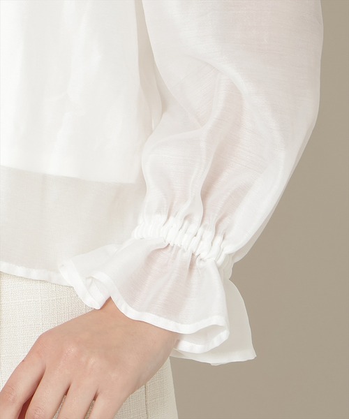 WILLSELECTION（ウィルセレクション）の「フリルスリーブシアーボウタイブラウス（シャツ/ブラウス・レディース・ピンク/オフホワイト/ラベンダー・FREE）」の8枚目の写真