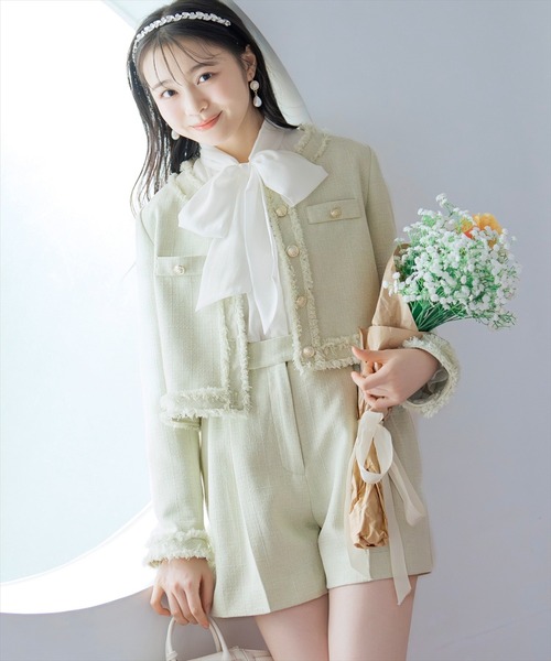 WILLSELECTION（ウィルセレクション）の「フリルスリーブシアーボウタイブラウス（シャツ/ブラウス・レディース・ピンク/オフホワイト/ラベンダー・FREE）」の10枚目の写真