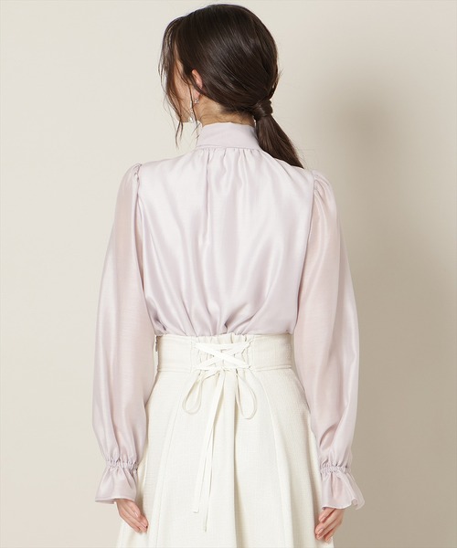 WILLSELECTION（ウィルセレクション）の「フリルスリーブシアーボウタイブラウス（シャツ/ブラウス・レディース・ピンク/オフホワイト/ラベンダー・FREE）」の15枚目の写真