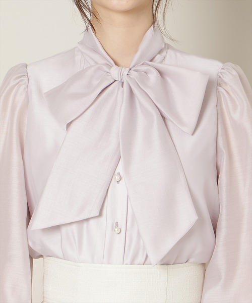 WILLSELECTION（ウィルセレクション）の「フリルスリーブシアーボウタイブラウス（シャツ/ブラウス・レディース・ピンク/オフホワイト/ラベンダー・FREE）」の16枚目の写真