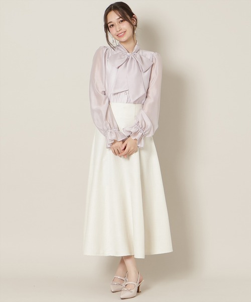 WILLSELECTION（ウィルセレクション）の「フリルスリーブシアーボウタイブラウス（シャツ/ブラウス・レディース・ピンク/オフホワイト/ラベンダー・FREE）」の19枚目の写真