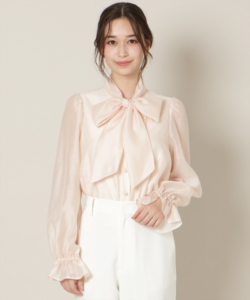 WILLSELECTION（ウィルセレクション）の「フリルスリーブシアーボウタイブラウス（シャツ/ブラウス・レディース・ピンク/オフホワイト/ラベンダー・FREE）」の21枚目の写真